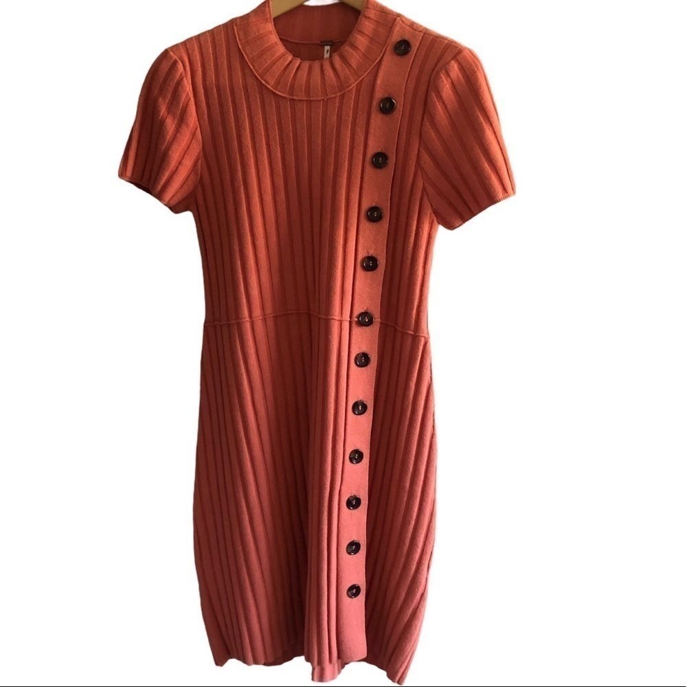 Free People Lottie Ribbed Button Sweater Dress - Picture 3 of 7